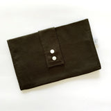 Bitter Chocolate nappy wallet (dark grey/brown) - Baby Jones Designs