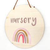 Wooden Nursery Sign - Pink Earth