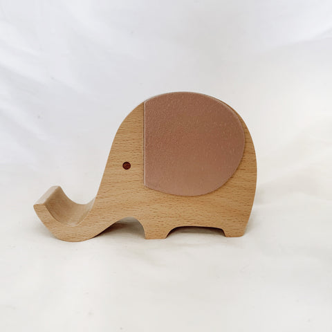 Wooden Musical Elephant | Rose Gold