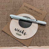 milestone disc - weeks + months chalkboard disc