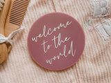 Acrylic Birth Announcement | Welcome to the world | berry