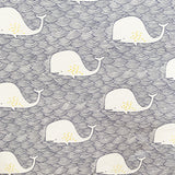 Frankie Whale Jersey bassinet sheet - Baby Jones Designs