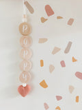 Custom beaded felt heart wall hanging - multiple colours available