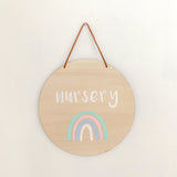 Wooden Nursery Sign - Pastels