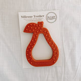 Silicone Pear Teether | Terracotta