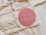 Acrylic Birth Announcement | love at first sight | blush
