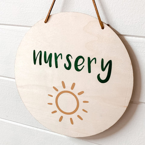 Wooden Nursery Sign - Forest