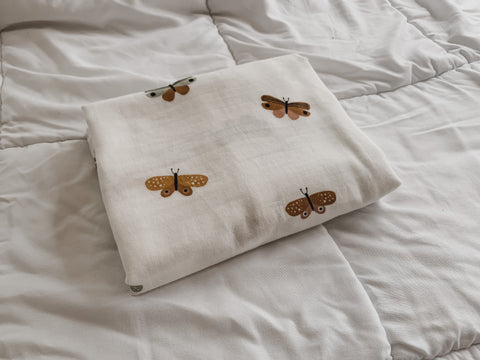 Butterflies + Dragonflies Luxe Swaddle Blanket