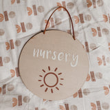 Wooden Nursery Sign - Rosewater